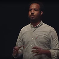 Abdullahi Hussein tells his story on stage